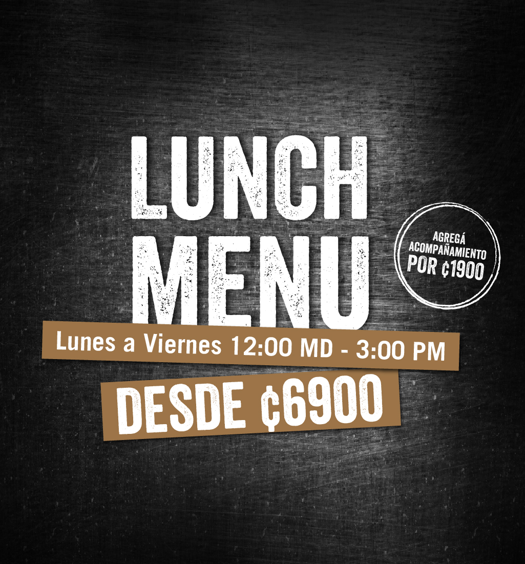 Lunch Menú de 12md a 3pm - Yard House Costa Rica
