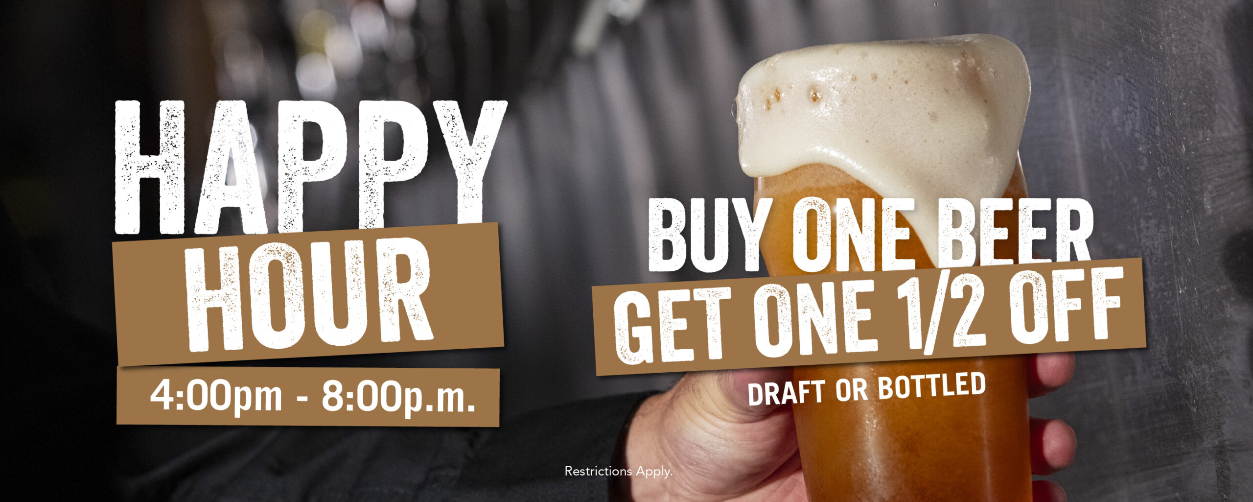 Happy Hour de 4pm a 8pm - Yard House Costa Rica