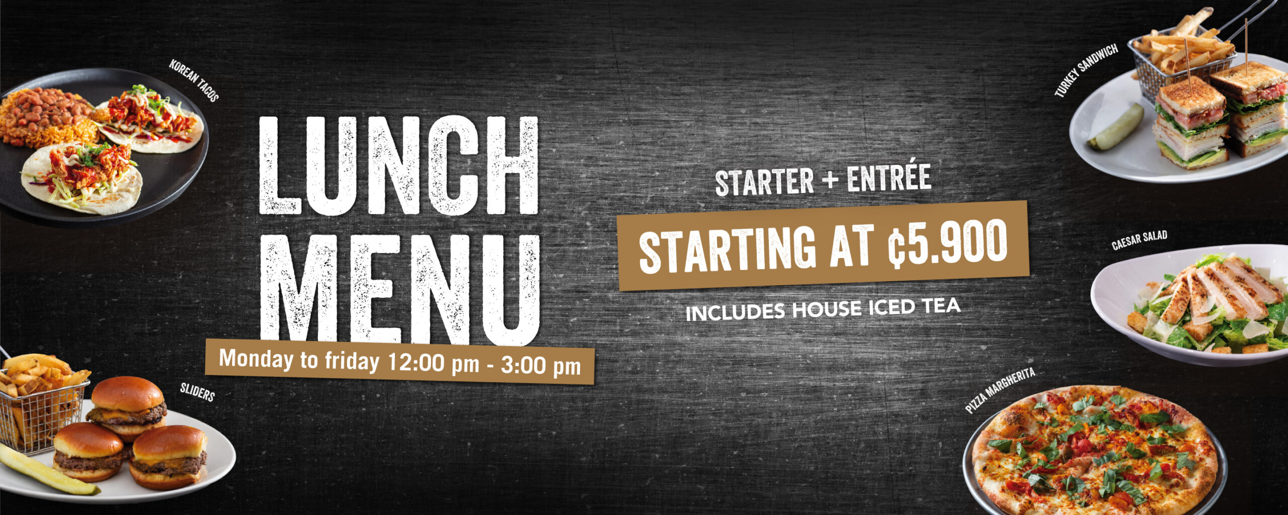 Lunch Menú de 12md a 3pm - Yard House Costa Rica