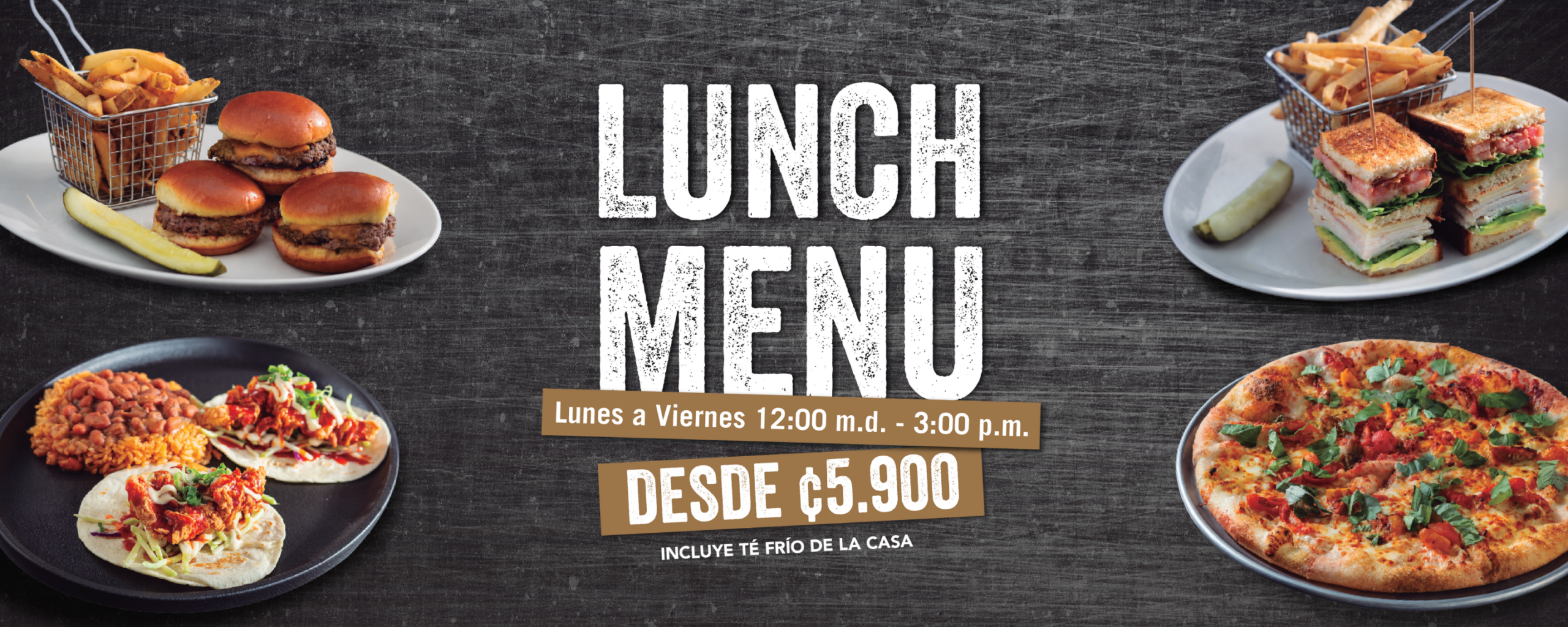 Lunch Menú de 12md a 3pm - Yard House Costa Rica