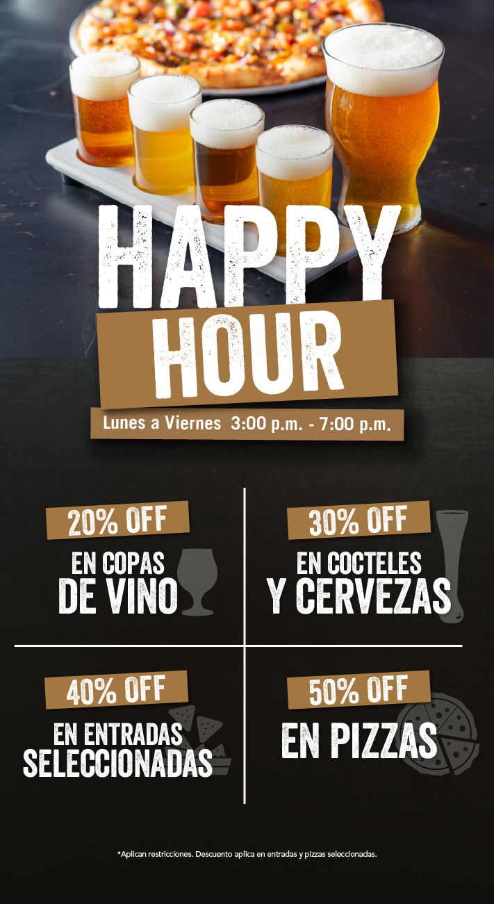 Happy Hour 3pm a 7pm - Yard House Costa Rica
